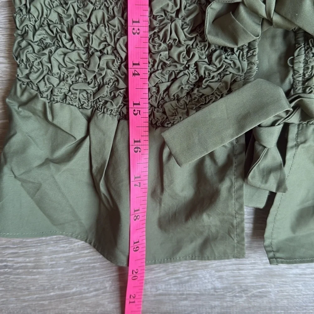 NEW Anthropologie Mare Mare Smocked Bow Top Small - Picture 4 of 7